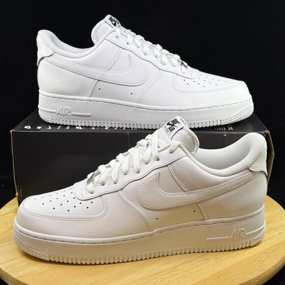 Nike Air Force 1 '07 FlyEase Low Triple White Shoes Size 12W/ 10.5M (DX5883-100)